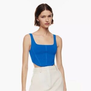 Babaton Sculpt Knit Bustier Tank XS Aritzia Like New